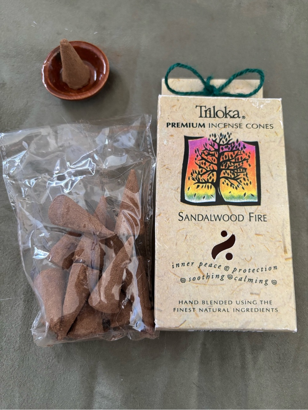 Boho Spiritual Cleansing Kit Soapstone Dome Burner + Sandalwood Incense Gift Set - Picture 4 of 16